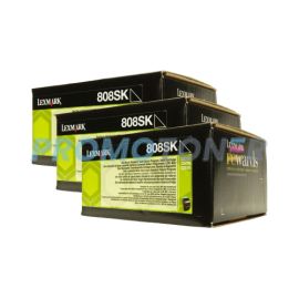 Lexmark 808S Toner Black 3 Pack