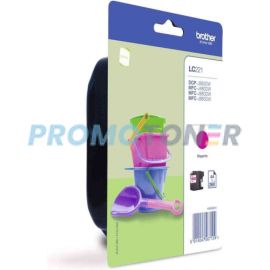 BROTHER LC-221 LC-221MBP MAGENTA INK - 260 PAGES FOR DCP-J562DW