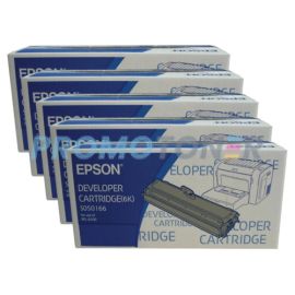 Epson EPL-6200 Developer Cartridge Black High Yield Pack Of 5