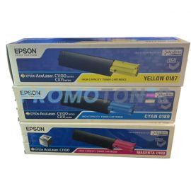 Epson 0187-0189 Toner CMY High Yield Pack of 3