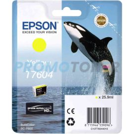 EPSON T7604 760 T76044010 YELLOW INK - 2200 PAGES FOR SURECOLOR P600