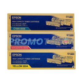 Epson 0554-0556 Toner CMY High Yield Pack of 3