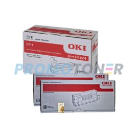 Oki C711 Toner and Drum Black Pack of 3