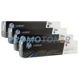 HP 126A Toner CMYK Pack of 4