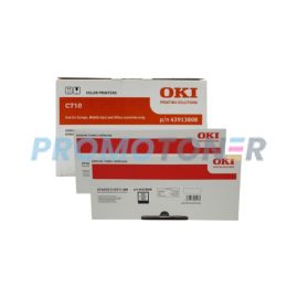 Oki C710 Toner and Drum Black Pack of 3