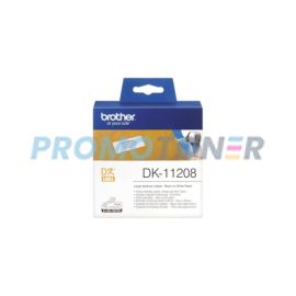 BROTHER DK-11208 BLACK ON WHITE LABELS FOR QL-500