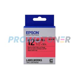 EPSON LK-4RBP BLACK ON RED LABELS FOR LABELWORKS LW 300