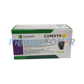 LEXMARK C245XY0 ŻÓŁTY Z TONEREM - 3500 STRON DO C2425DW