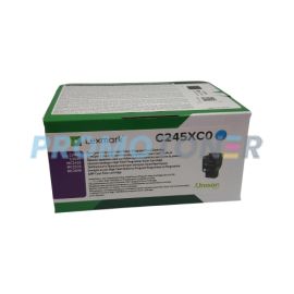 LEXMARK C245XC0 CYAN TONER - 3500 PAGES FOR C2425DW