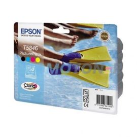 EPSON T5846 C13T58464010 BLACK / COLOR INK - 150 PHOTOS FOR PICTUREMATE FLASH PM-280