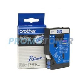 BROTHER TC TC-595 WHITE ON BLUE TAPE CASSETTE FOR PT-10