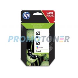 HP 62 N9J71AE CMYK INK - 200 B/W PAGES FOR DESKJET 5740