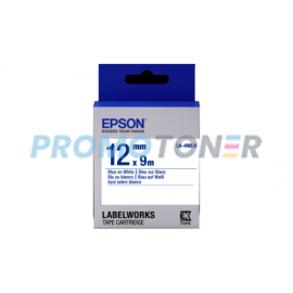 EPSON LK-4WLN BLUE ON WHITE LABELS FOR LABELWORKS LW 300