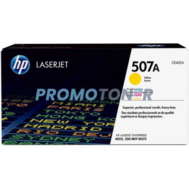 HP 507A CE402A YELLOW TONER - 6000 PAGES FOR LASERJET ENTERPRISE 500 COLOR M551DN