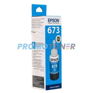 EPSON T6732 673 C13T67324A CYAN INK - 1800 PAGES FOR ECOTANK L1800