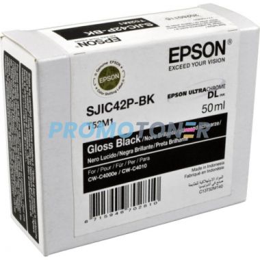 EPSON T52M1 SJIC42P-BK C13T52M140 BLACK INK FOR CW-C4000E (BK)