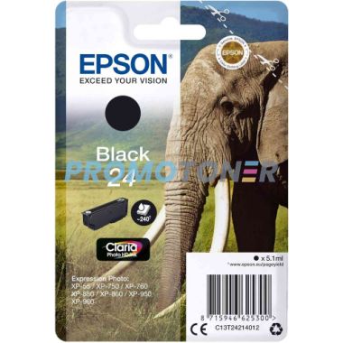 EPSON 24 C13T24214012 BLACK INK - 240 PAGES FOR EXPRESSION PHOTO XP-55