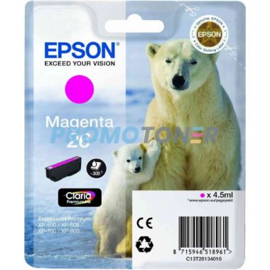 EPSON 26 C13T26134010 MAGENTA INK - 300 PAGES FOR EXPRESSION PREMIUM XP-520