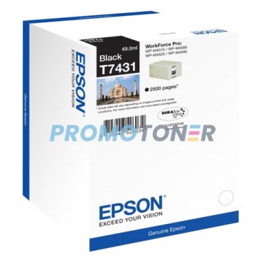 EPSON T7431 C13T74314010 BLACK INK - 2500 PAGES FOR WORKFORCE PRO WP-M4015 DN