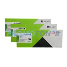 Lexmark XM7355 Toner Cartridge Black 45K 3 Pack