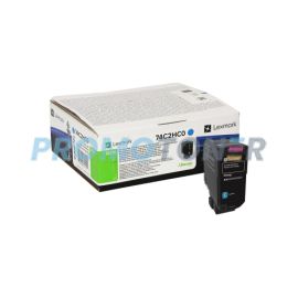 LEXMARK 74C2HC0 CYAN TONER - 12000 PAGES POUR CS725DE