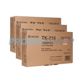 Kyocera Mita TK-715 Toner Cartridge Black Pack Of 3