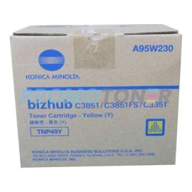 KONICA MINOLTA TNP49 TNP-49Y JAUNE TONER - 12000 PAGES POUR BIZHUB C3351