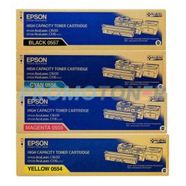 Epson 0554-0557 Toner CMYK High Yield Pack of 4