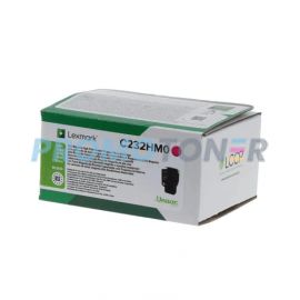 LEXMARK C232HM0 MAGENTA TONER - 2300 PAGES POUR C2425DW