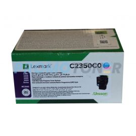 LEXMARK C2350C0 CYAN TONER - 1000 PAGES POUR C2425DW