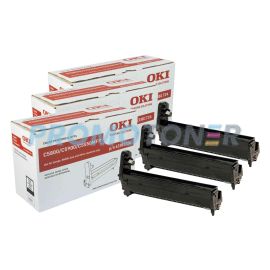 Oki C5800/C5900 Image Drum Black 3 Pack