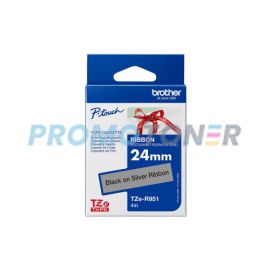 BROTHER TZE-R951 NOIR SUR ARGENT CASSETTE DE BANDE POUR PT-1000