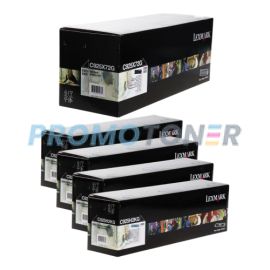 Lexmark C925de Toner and Drum Black Pack of 5