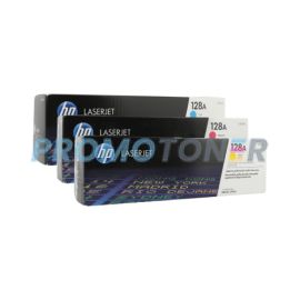 HP 128A Toner CMY Pack of 3