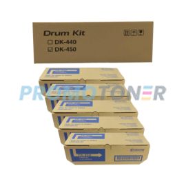Kyocera Mita TK-450 Toner Kit and DK-450 Drum Kit Black Pack of 6
