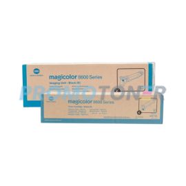 Konica Minolta MC 8650 Toner and Drum Black Pack of 2
