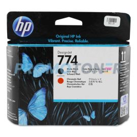 HP 774 P2V97A NOIR MAT ET ROUGE CHROMATIQUE ENCRE POUR DESIGNJET Z6810 42IN