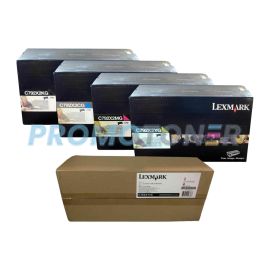 Lexmark C792 Toner CMYK High Yield and Toner Waste Bottle Pack Of 5