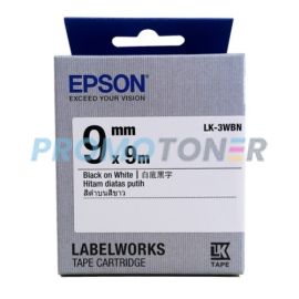EPSON LK-3WBN NOIR SUR BLANC ÉTIQUETTES POUR LABELWORKS LW 300