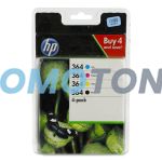 HP 364 N9J73AE CMYK INK - 900 COLOR PAGES FOR C410A
