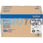 BROTHER HGE-251-V5 BLACK ON WHITE P-TOUCH TAPE FOR PT-3600