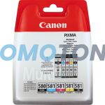 CANON PGI-580 CLI-581 2078C006 CMYK INK - 1705 B/W PAGES FOR PIXMA TR7550
