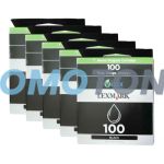 Lexmark 100 Ink Cartridge Black Pack Of 5