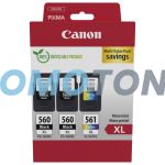 CANON PG-560XL CL-561XL 3712C012 BLACK / COLOR INK - 300 COLOR PAGES FOR PIXMA TS5350
