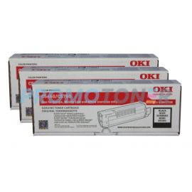 Oki C5650 Toner Cartridge Black 3 Pack
