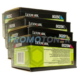 Lexmark 802S Toner CMYK Pack of 4