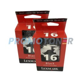 Lexmark 16 Ink Cartridge Black Pack Of 2