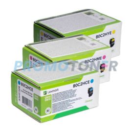 Lexmark 802H-E Corp Toner CMY Pack of 3