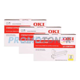 Oki C5850 C5950 Image Drum CMY Pack of 3