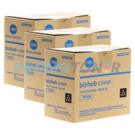 Konica Minolta TNP50 Toner Cartridge Black Pack Of 3